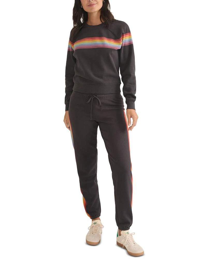 Marine Layer Anytime Rainbow Striped Sweatshirt 5
