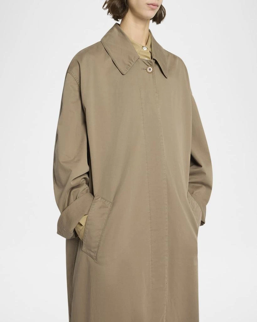 The Row Rocco Cotton-Cashmere Long Trench Coat 5