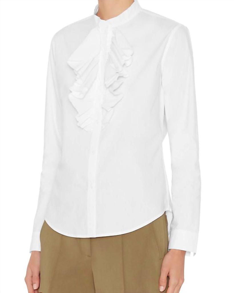 NSF Ruffled Long Sleeve Shirt Blouse