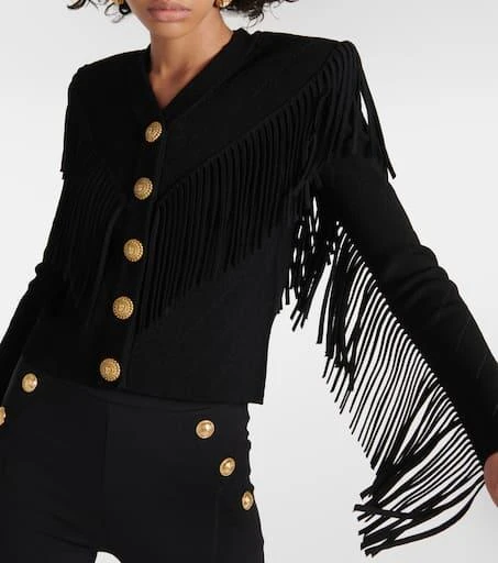 Balmain Fringed cardigan 4