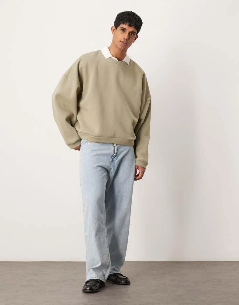 ASOS ASOS DESIGN extreme oversized lightweight sweatshirt in grey 1