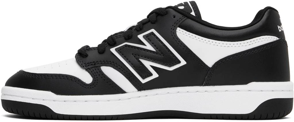 New Balance Black & White 480 Sneakers 3