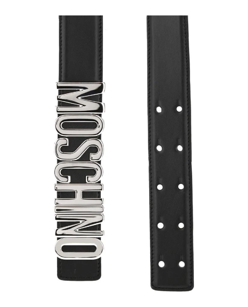 Moschino Logo Lettering Leather Belt 2