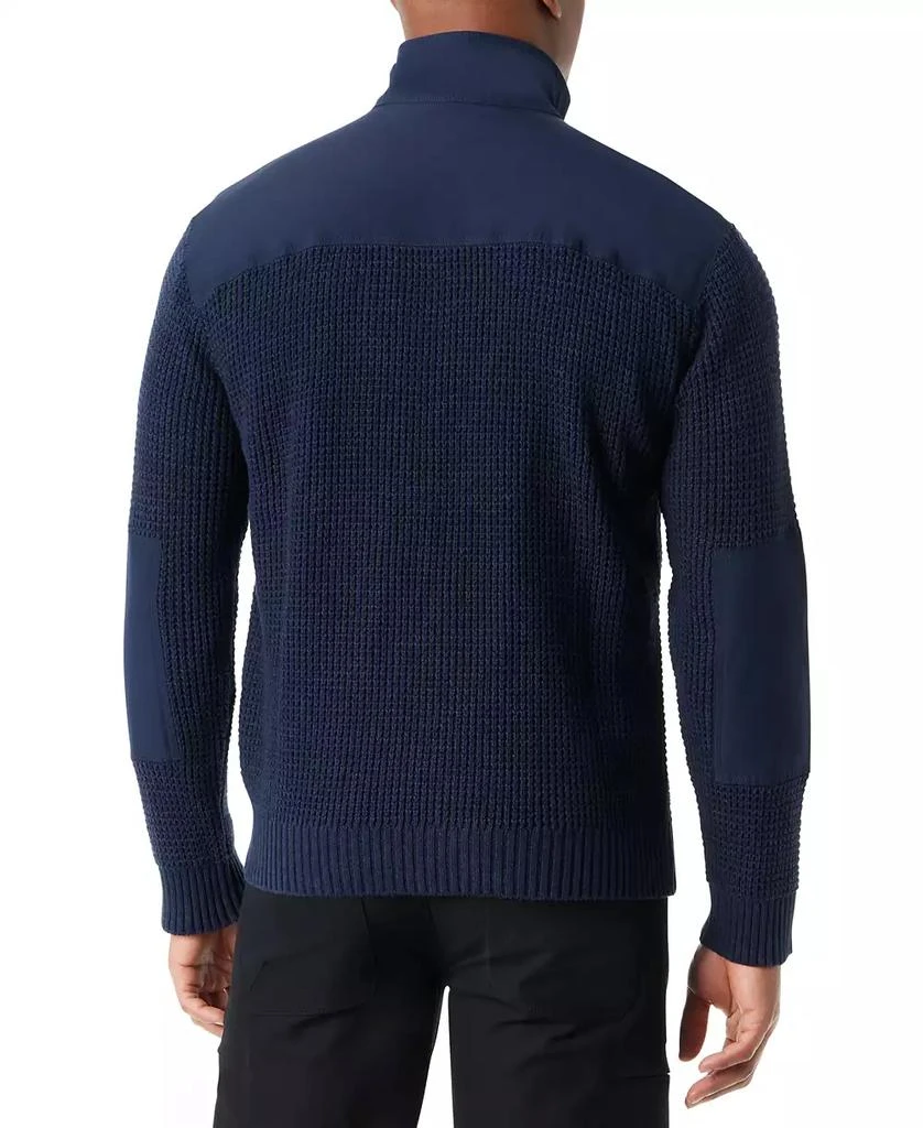 BASS OUTDOOR Men
s Quarter-Zip Long Sleeve Pullover Patch Sweater 2