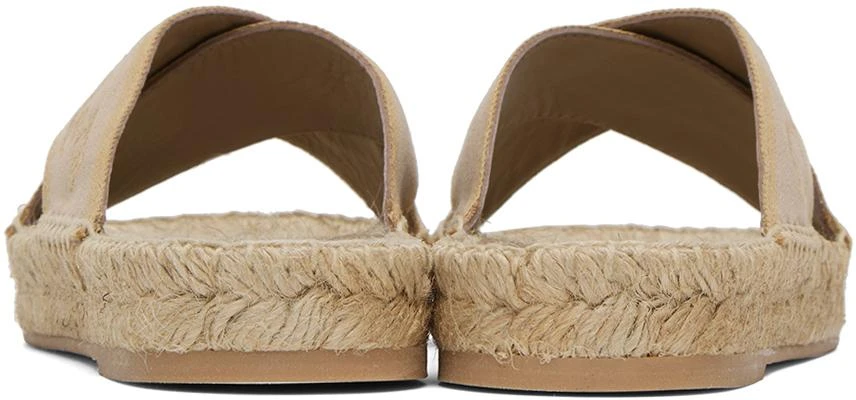 Off-White Beige Bookish Sandals 2