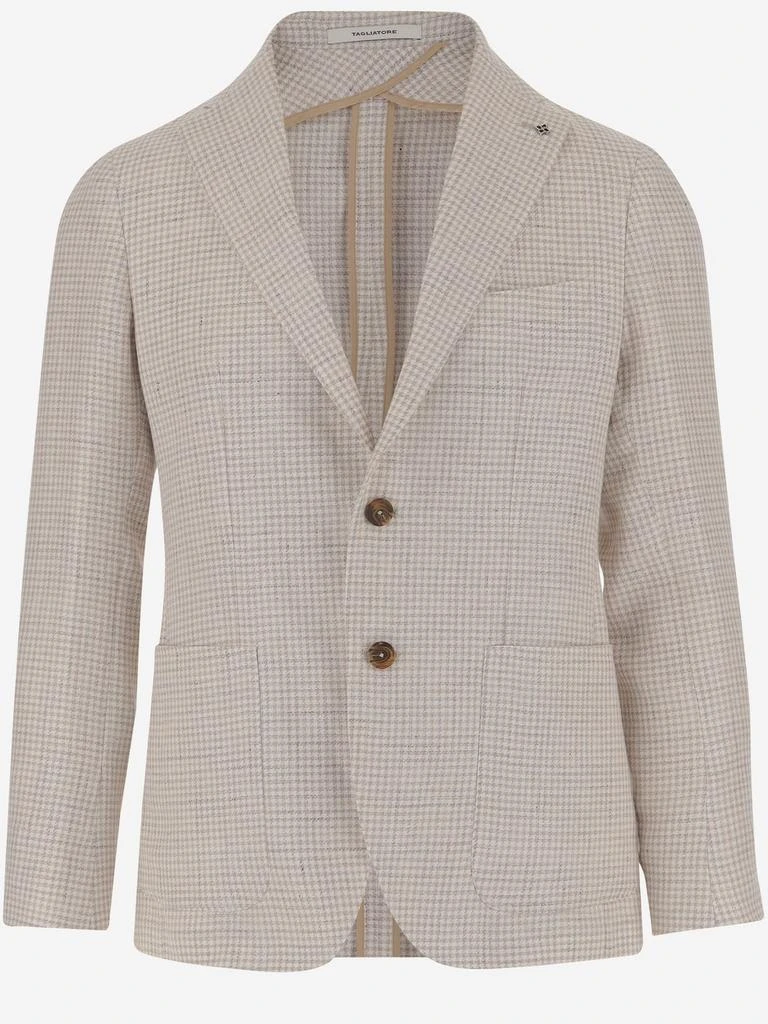 TAGLIATORE Tagliatore Houndstooth Blazer Jacket 1