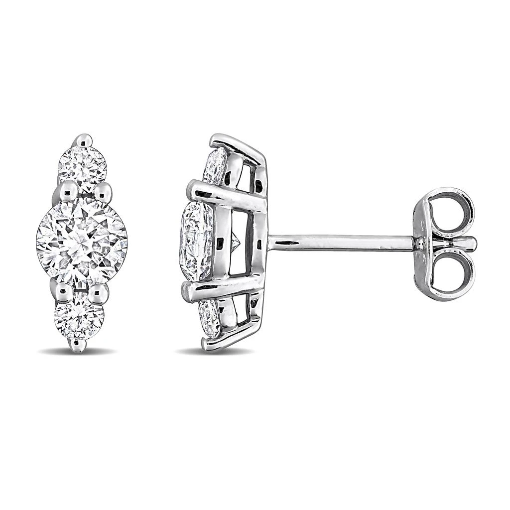 Mimi
Max Created Forever 1ct TW Lab-Grown Diamond Three-Stone Stud Earrings Sterling Silver