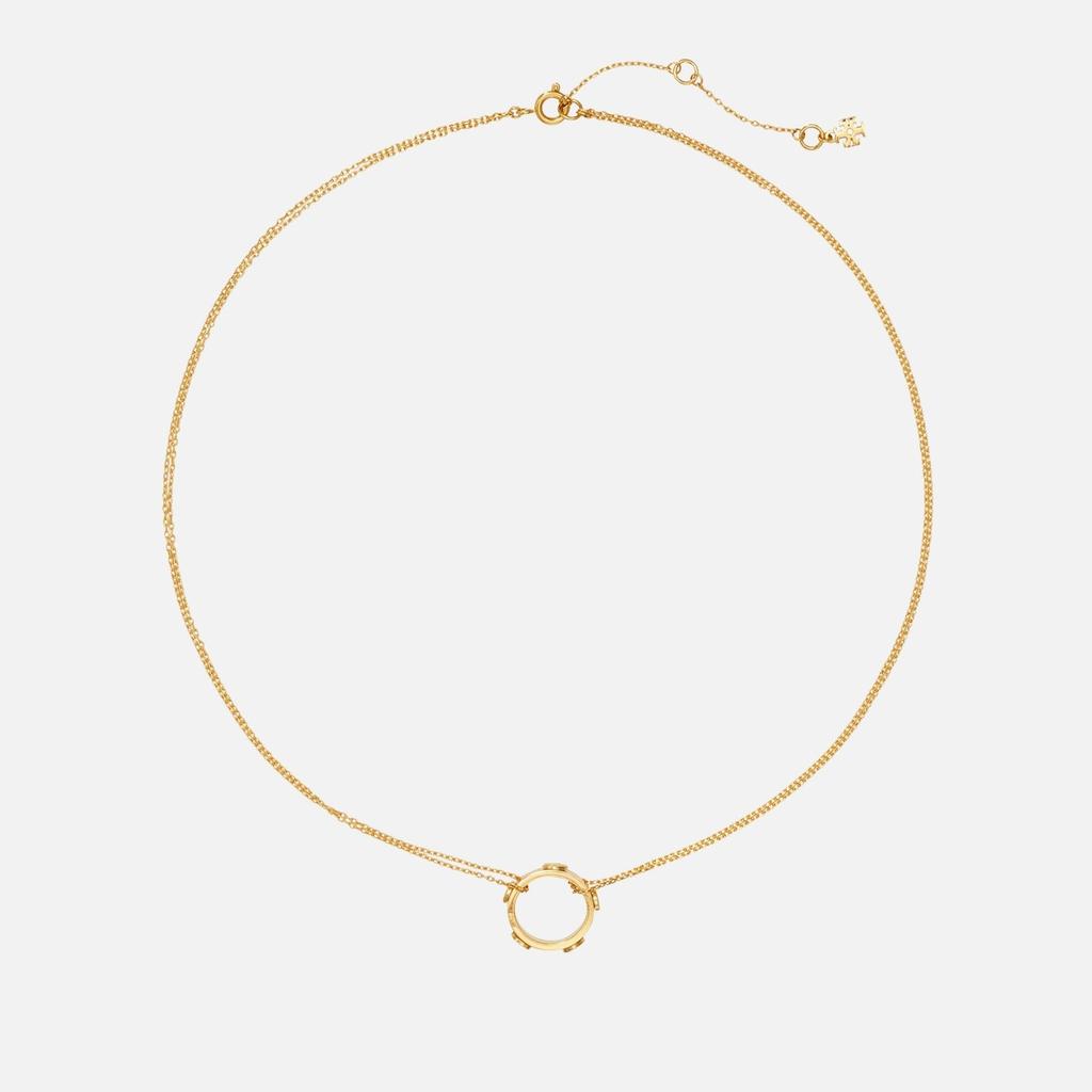 Tory Burch Tory Burch Miller Stud Circle Gold-Tone Pendant