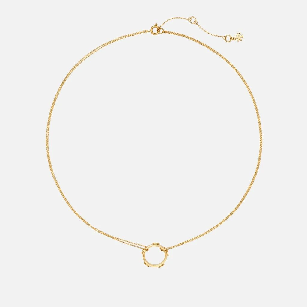 Tory Burch Tory Burch Miller Stud Circle Gold-Tone Pendant 1