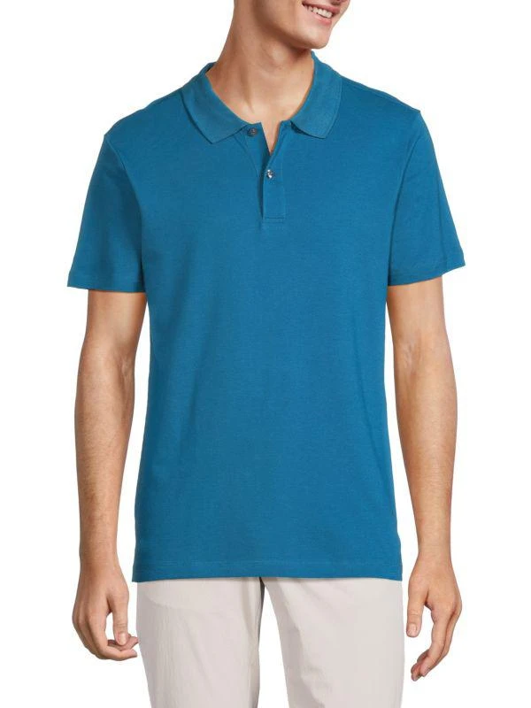 Mack Weldon Silver Solid Supima Cotton Blend Polo 1
