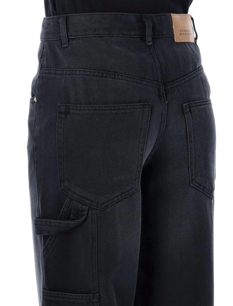 Isabel Marant Isabel Marant Bymara Logo Patch Wide-Leg Jeans 3