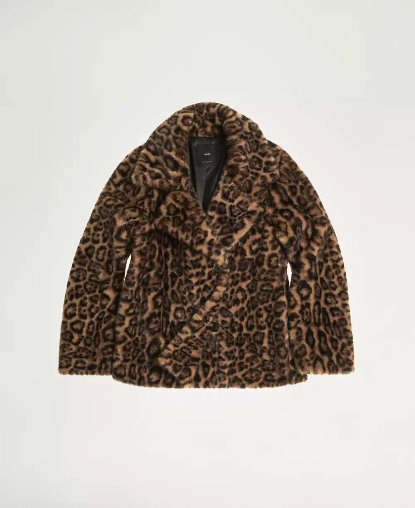 Mango Women's Leopard Regular Coat 5