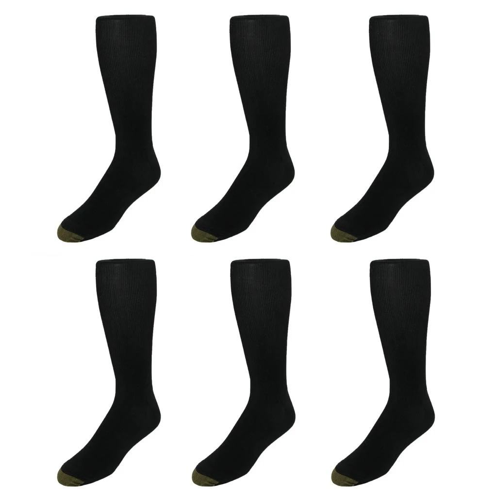 Gold Toe Men's Metropolitan Moisture Control OTC Socks (Pack of 6) 3