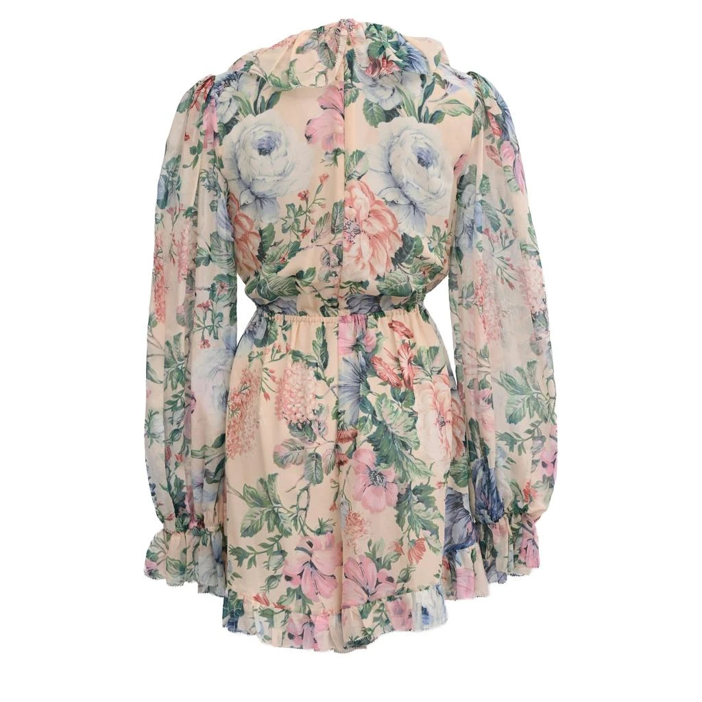 Zimmermann V-Neck Romper in Floral Print Cotton 3