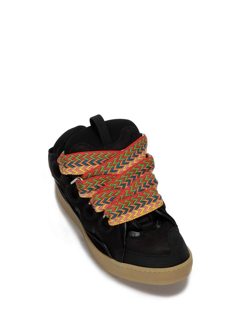 Lanvin Black Curb Leather Sneakers 2