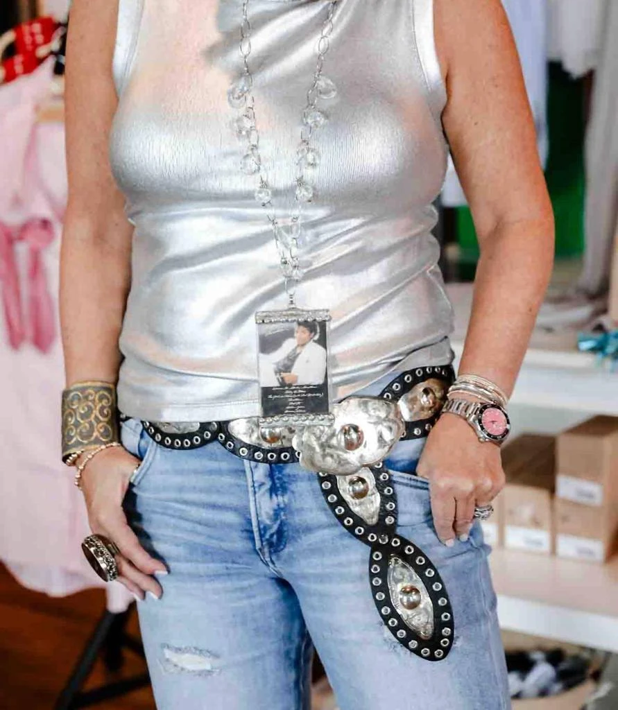 Endless Rose Metric Metallic Tank Top In Silver 5