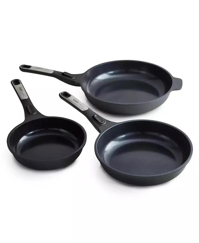 BergHOFF Leo Phantom 3pc Nonstick Ceramic Fry Pan Set, Recycled 5