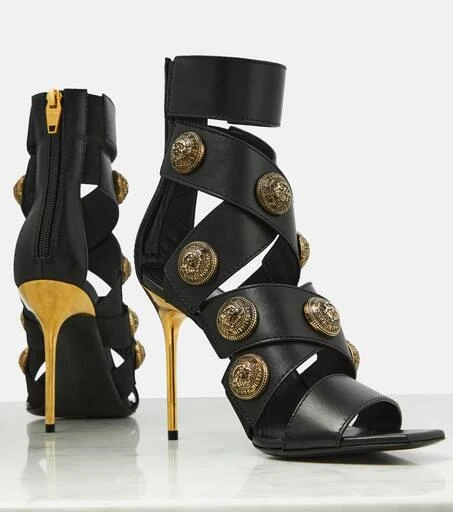 Balmain Alma embellished leather sandals 6