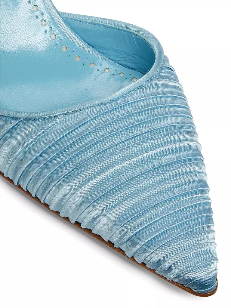 Manolo Blahnik Carolyne 75MM Pleated Slingback Pumps 5