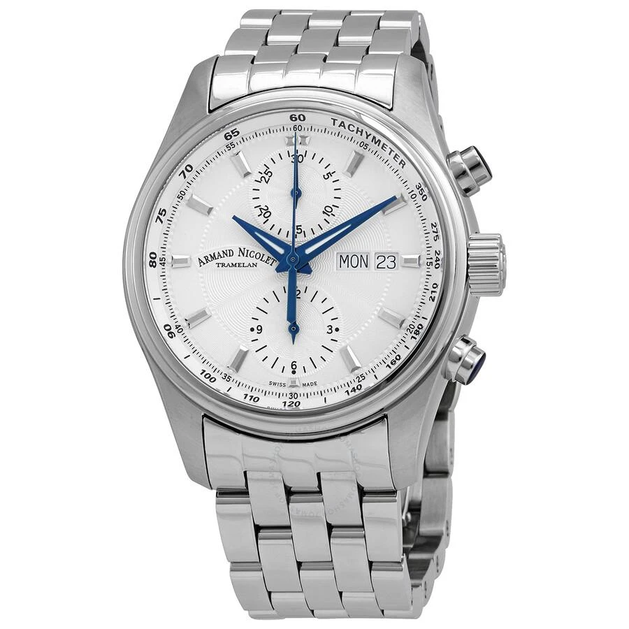 Armand Nicolet MH2 Chronograph Automatic Silver Dial Men's Watch A647A-AG-MA2640A 1