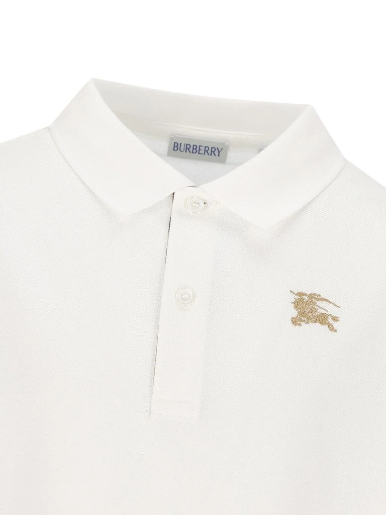 Burberry Burberry Kids Logo Embroidered Short Sleeved Polo Shirt 3