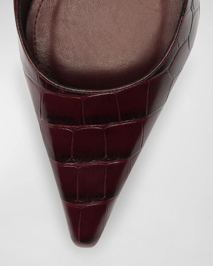 Schutz Ciara Croco Slingback Pumps 4