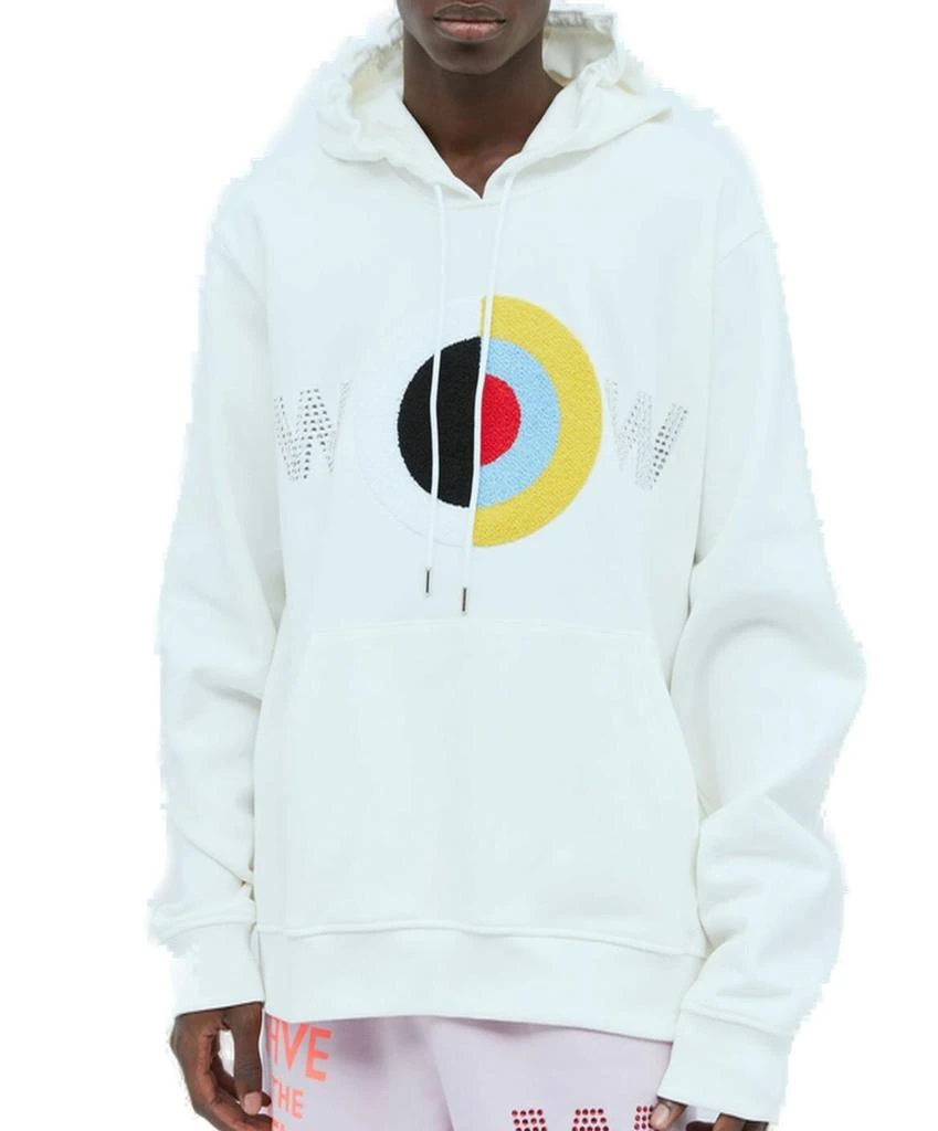 Walter Van Beirendonck Walter Van Beirendonck Hamza Embroidered-Motif Drawstring Hoodie 1