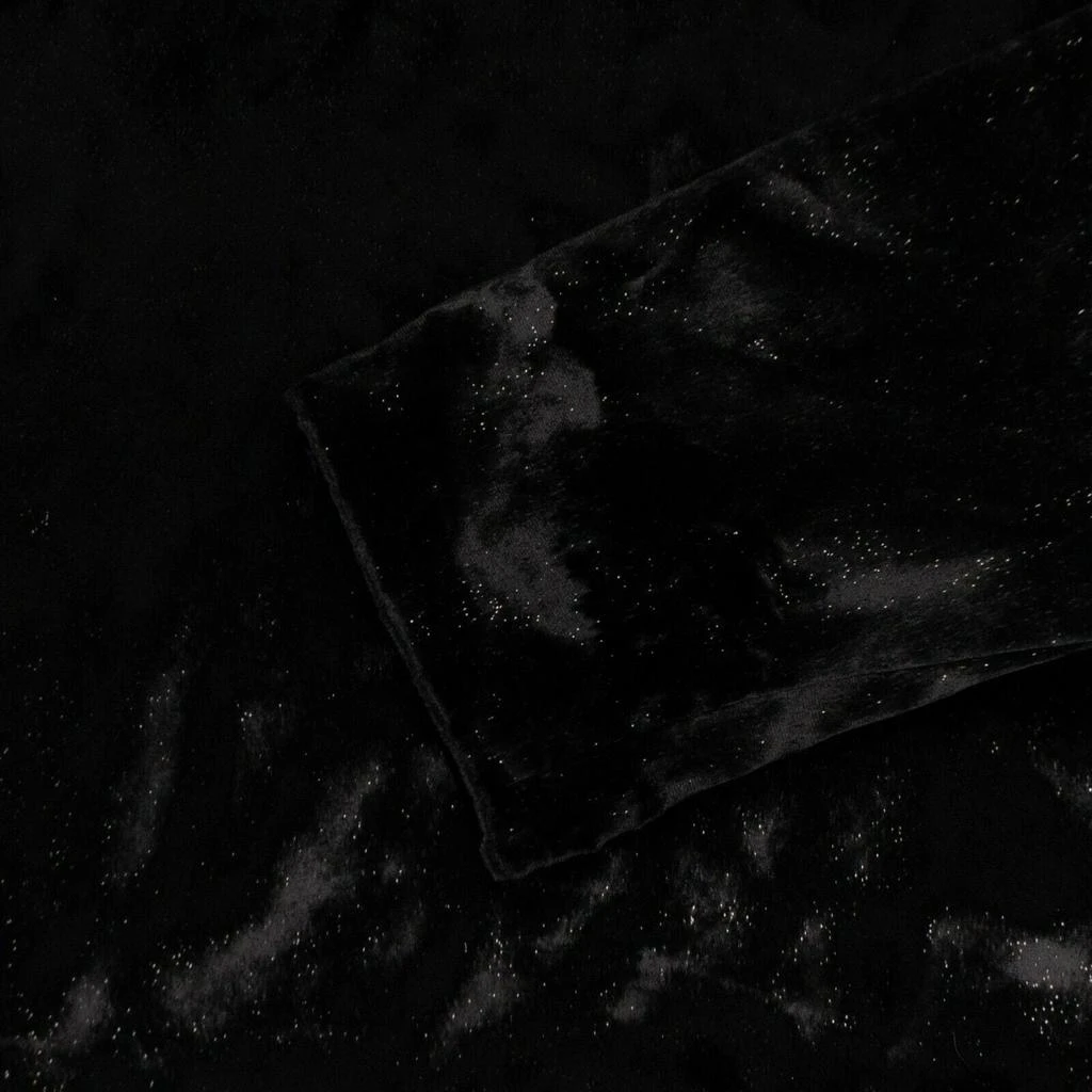Baja East Sparkly Velvet Cold Shoulder Shirt - Black 5