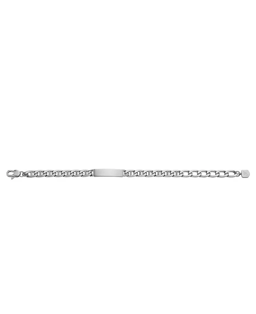 Fossil Drew Silver-Plated Stainless Steel ID Bracelet 2
