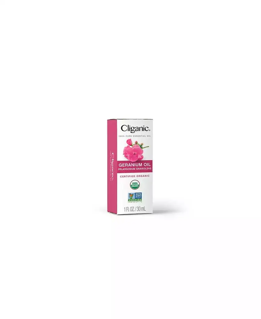 Cliganic Organic Geranium Essential Oil - 1oz