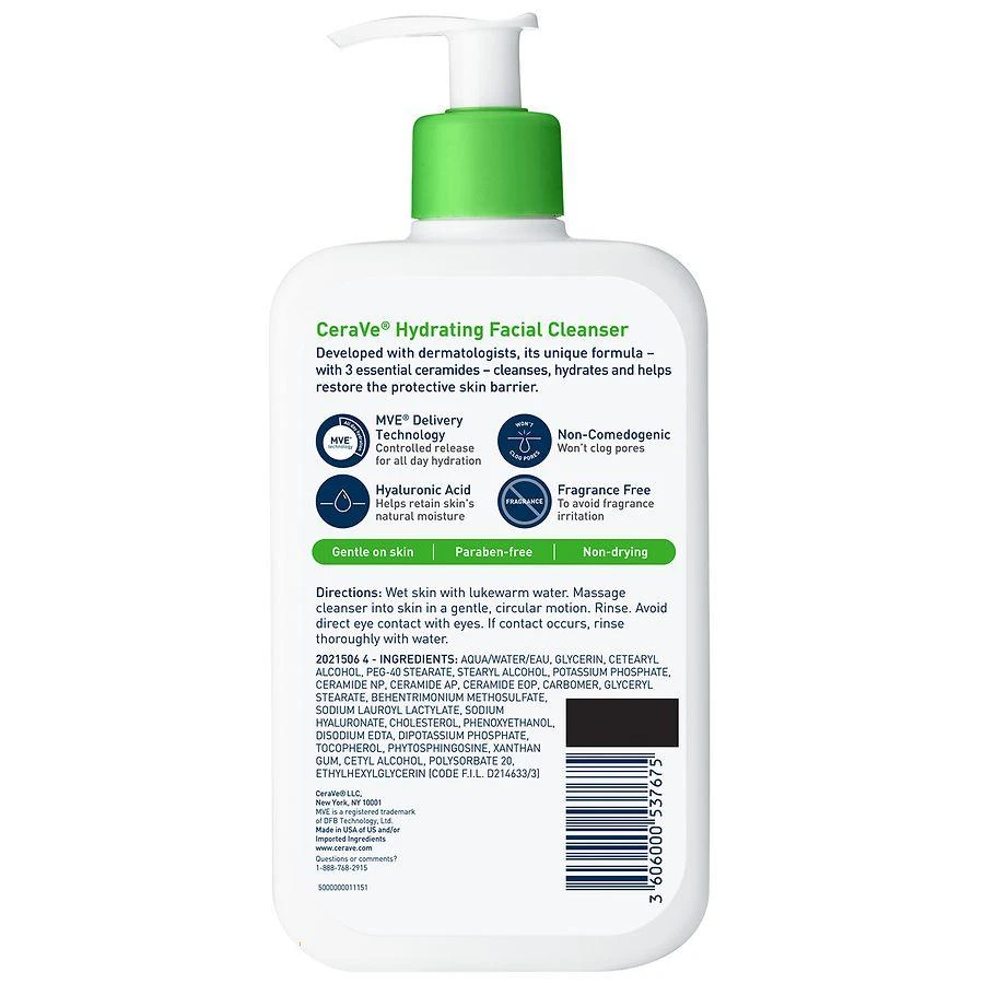 CeraVe Hydrating Face Cleanser for Sensitive and Dry Skin 6