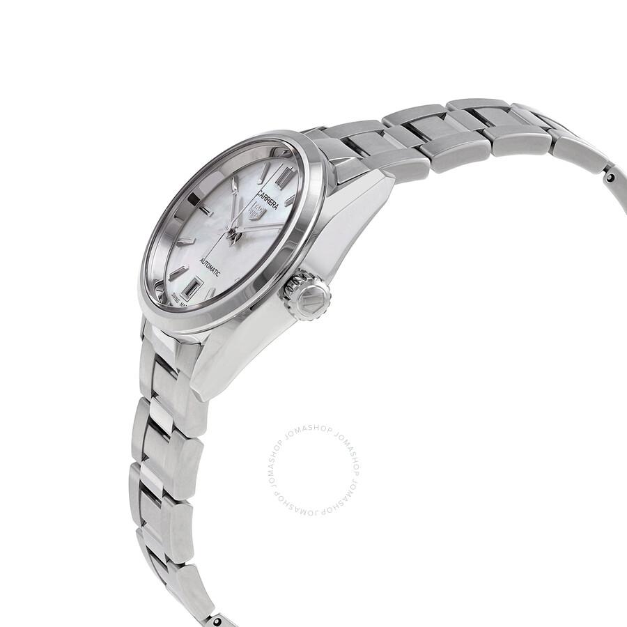 Tag Heuer Carrera Automatic White Mother of Pearl Dial Ladies Watch WBN2410-BA0621