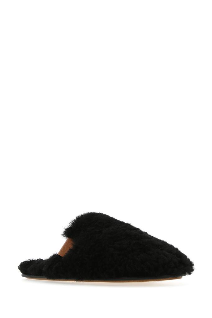 Loewe Black shearling slippers