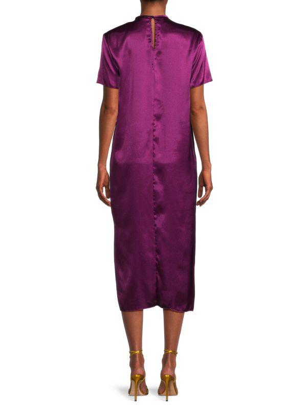 TASH + SOPHIE Satin Midi Shift Dress