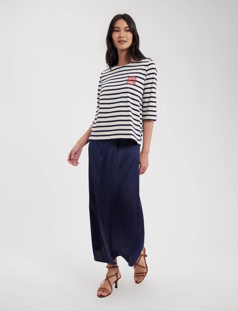 INES DE LA FRESSANGE PARIS Marianna white/navy striped top 1