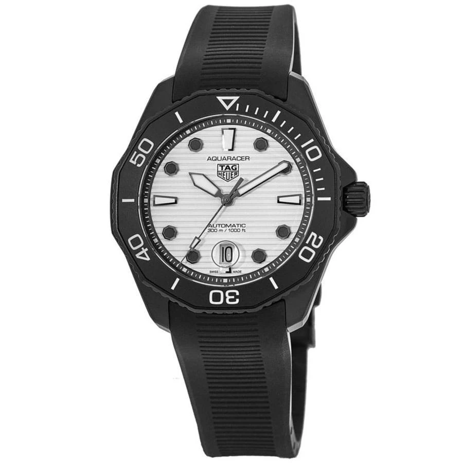 TAG Heuer Aquaracer 300M Automatic White Dial Rubber Strap Men's Watch WBP201D.FT6197 1