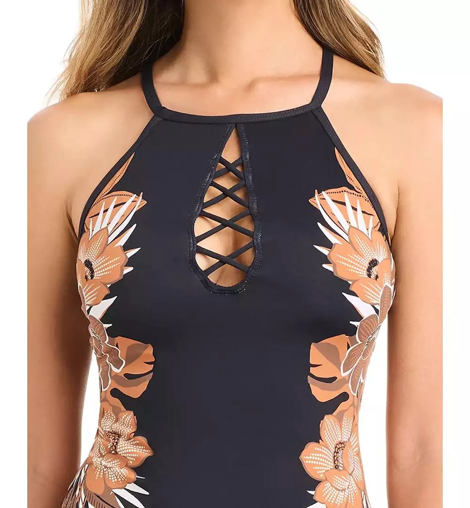 Bleu Rod Beattie Women's Moddy Blooms Hi-Neck Tankini 2