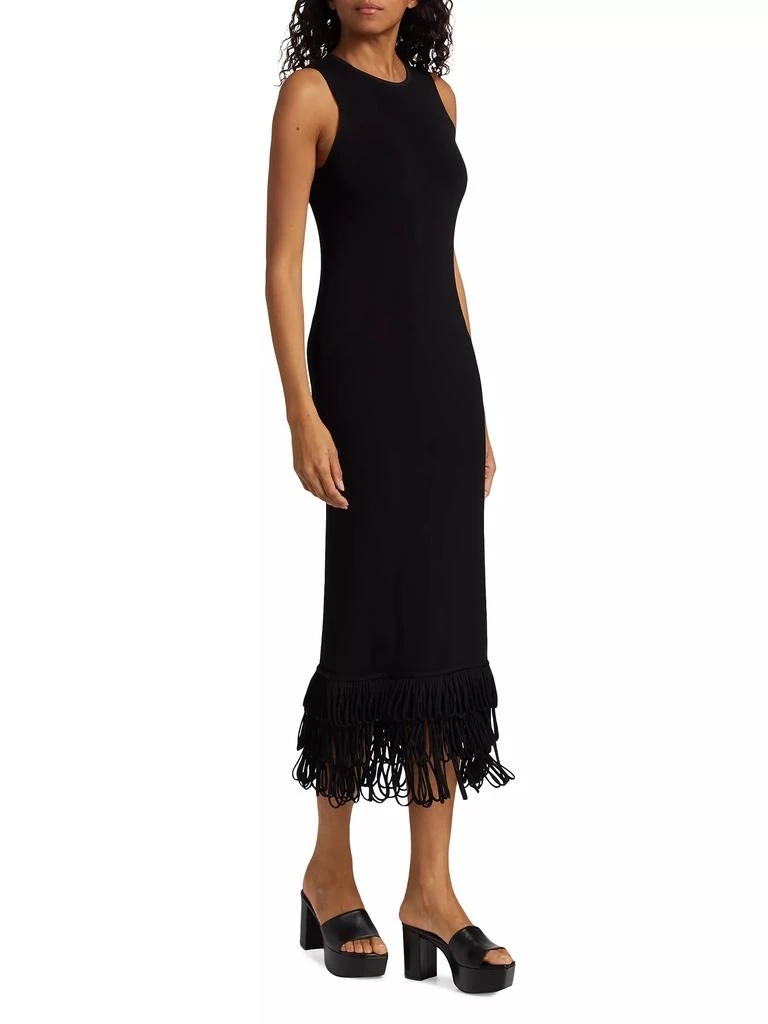 Simon Miller Albers Fringed Knit Sleeveless Midi-Dress 4