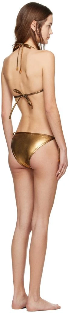 Balmain Gold Metallic Bikini 3