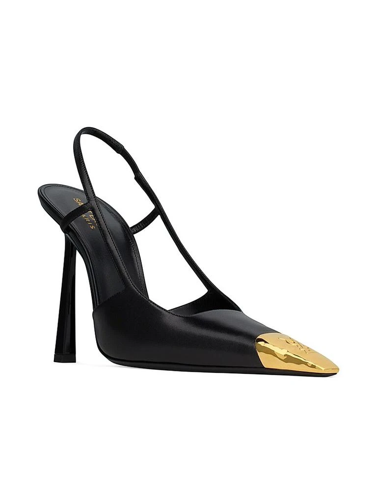 Yves Saint Laurent Jeanne Slingback Pumps in Smooth Leather 2