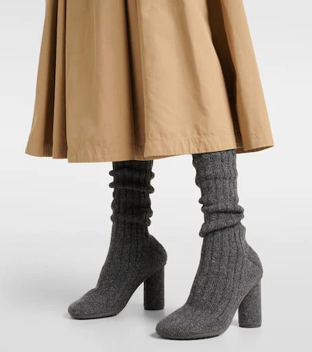 Bottega Veneta Wool-blend knee-high sock boots 4