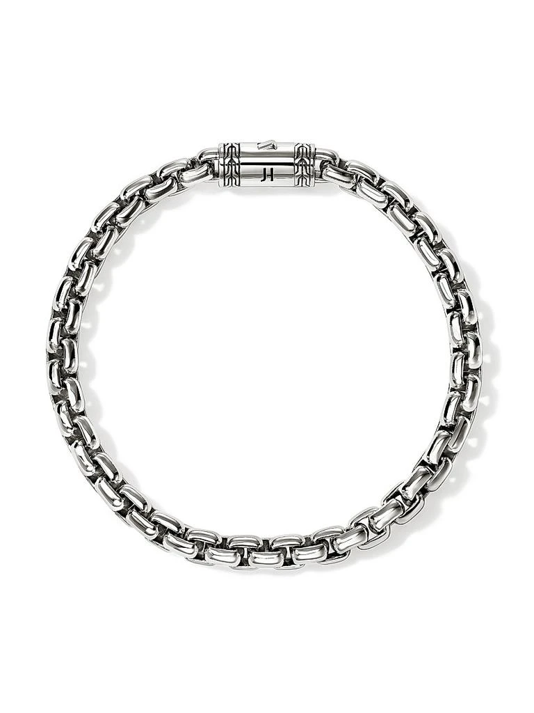 John Hardy Blackened Sterling Silver Box Chain Bracelet/6MM 4
