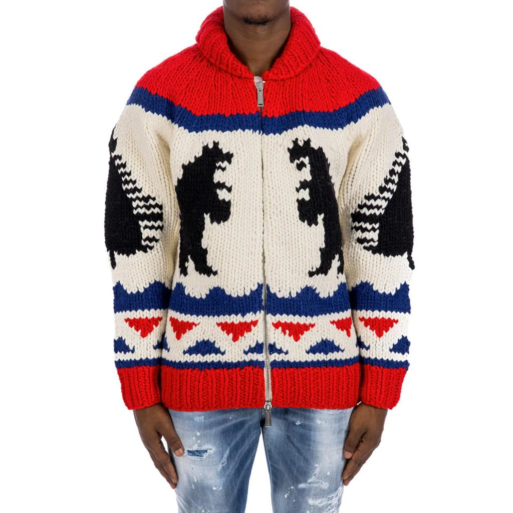 DSQUARED2 Dsquared2 Printed Wool Cardigan 2