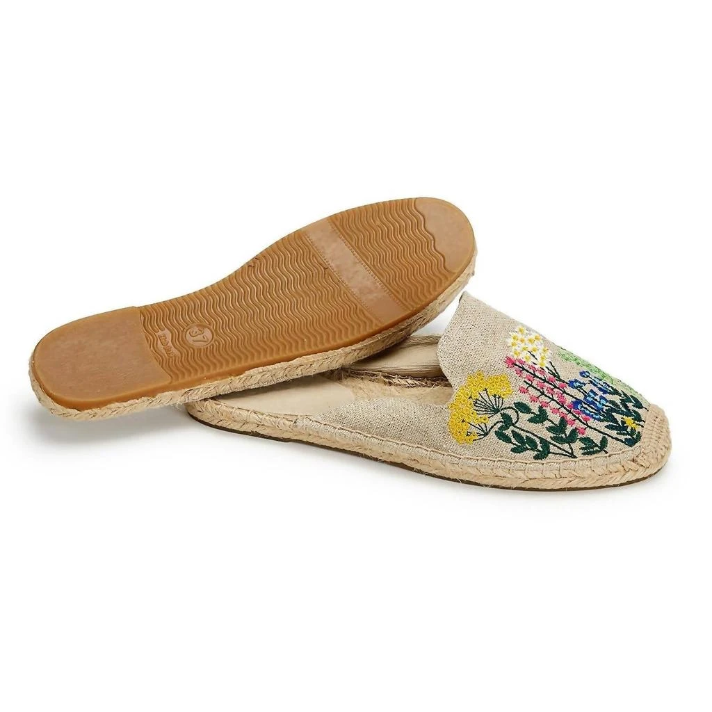 2 Chic Women's Embroidered Floral Espadrilles In Natural 3