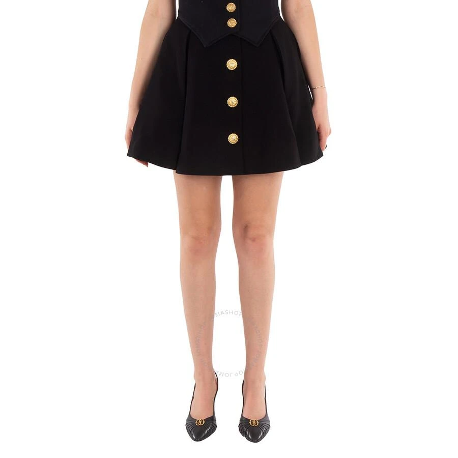 Balmain Pleated Crepe Tulip Skirt 1
