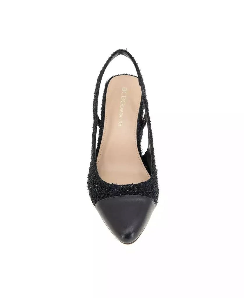 BCBG Women's Darrin Cap Toe Slingback Heeled Pumps 7