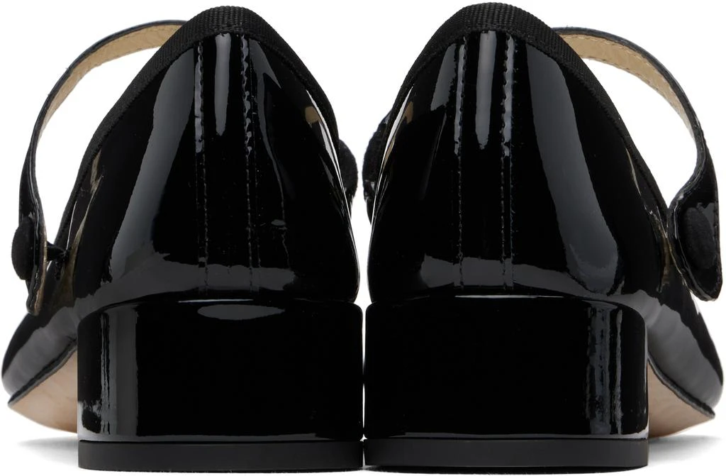 Repetto Black Rose Mary Jane Heels 2