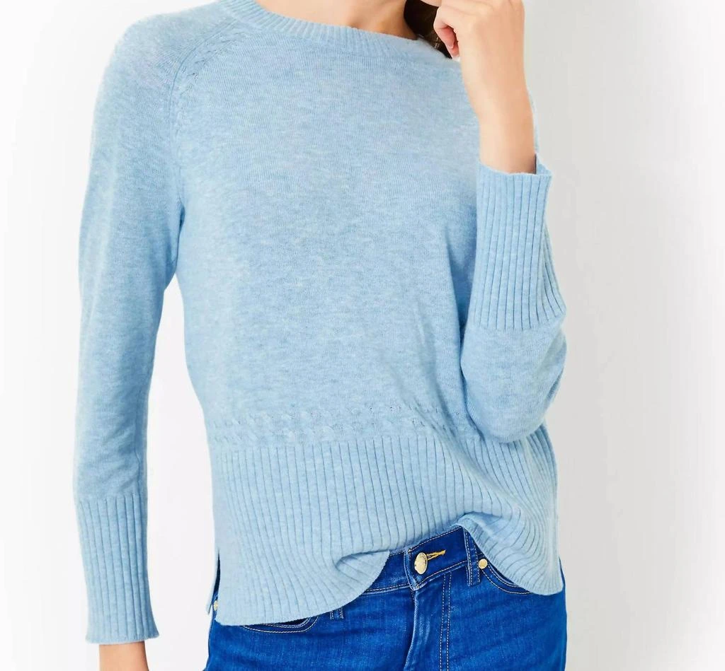 Lilly Pulitzer Salima Sweater In Heathered Bonaire Blue 1