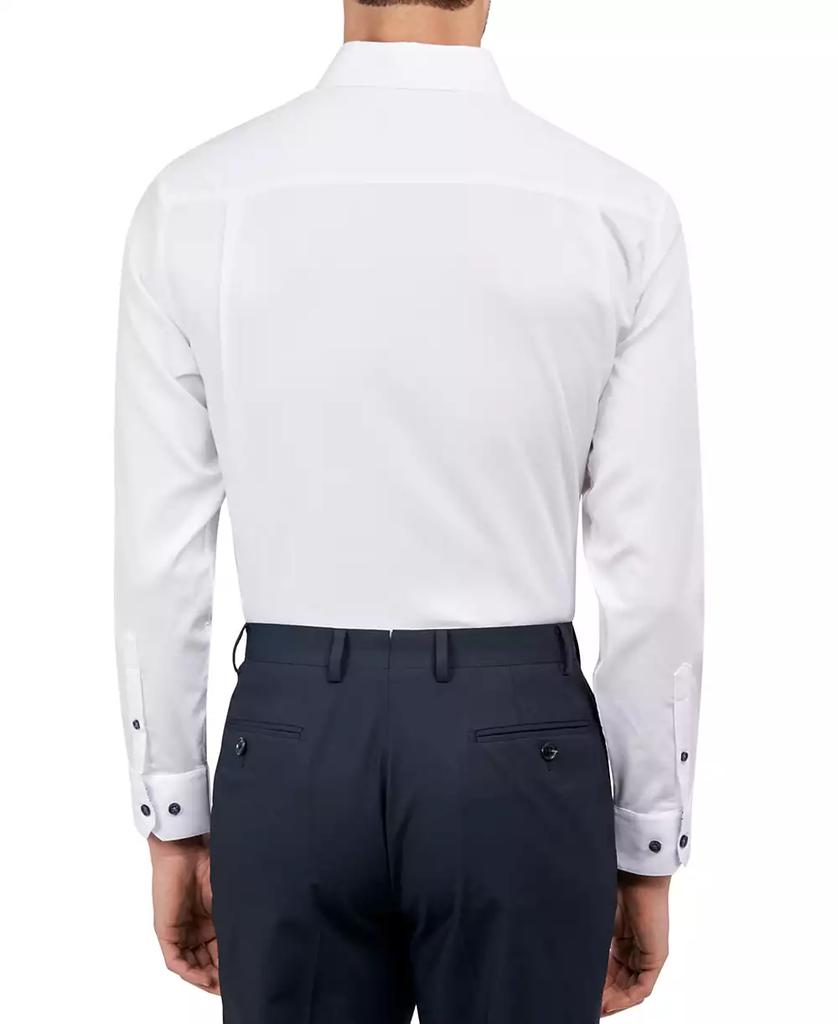 Society of Threads Men's Solid Texture Dress Shirt