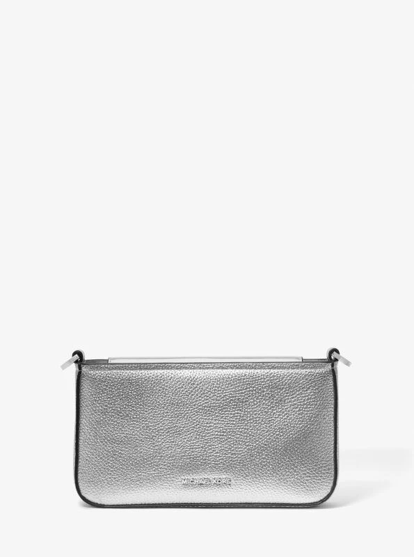 Michael Kors Bryant Small Metallic Leather Convertible Pochette 4